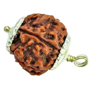 Blustone Flawless 5 Mukhi Rudraksha Original Certified By Lab 5 मुखी रुद्राक्ष ओरिजिनल सर्टिफाइड Premium Five Face Rudraksh Pendant With Caping And Red Thread From Nepal Perfect For Religious Purpose