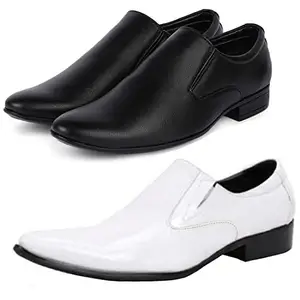 Stylish Trendy Formal Shoes/Party Shoes/ 2 Shoes Combo with Free 2 Belt for Men and Boys (BAZAAR10124_PV-LNG-401) Multicolor