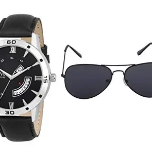 Watch Me WM Combo Gift Set of Day and Date Working Watch with Sunglasses for Men and Boys DDWM-047-WMG-002kwc