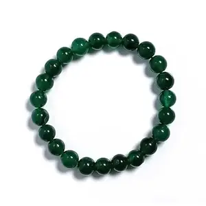 RudraGallery Green Jade Stone Bracelet Lab Certified हाथ में पहनने वाला ब्रेसलेट मेन Original Green Stone Bracelet For Men