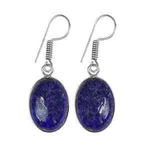 Reiki Crystal Products AAA Lapis Lazuli Earring Natural Crystal Stone Stud for Girls and Women