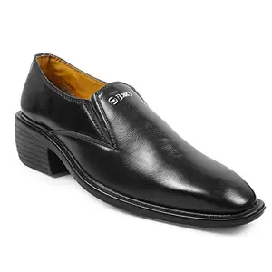 YUVRATO BAXI Men's Office Wear Formal Black Mocassin Slip-on Shoes