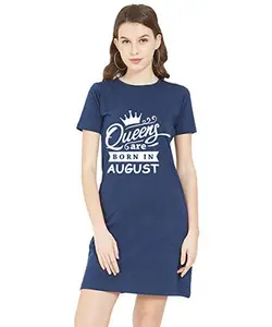 Stylish Cotton Blend Printed T-Shirt for Women | Casual Wear | Soft & Comfortable Fabric | Trendy Short Sleeve (Navy Blue_Small_Pack of 1)#3614