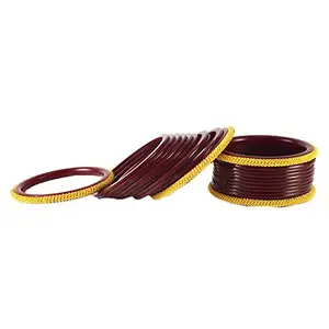MAYA FASHION Maroon Plain Acrylic Bangle Elegant Extra Large Size Bangle | Perfect Fit for Plus Size banglesTrendy and Comfortable Fit for woman and girls | (Sku-ban1558)