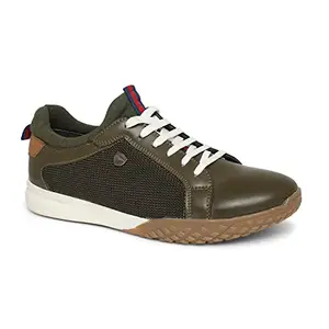 Buckaroo DINKO Vegan + Mesh Olive Casual Shoes for Mens: Size UK 7