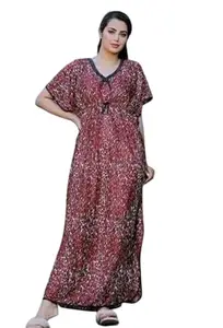 Nightgowns for Women Cotton Night Shirts Short Sleeve Night Gown Dress_01 Multicolour