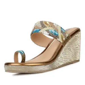 BATA Red Label Women's NADIA TOE RING E 23 Toe Ring Sandals (6798013_COPPER_3 UK)