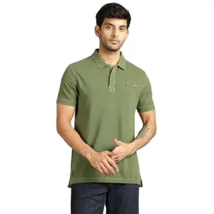 Royal Enfield The Legend Rides On Polo T-Shirt (Size: XL)-TSA240003-OLIVE