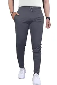 madfrog Men's Track Pants for Running and Gym with Side Pocket, for Summer Size- Color- (Size-M & Color- Grey)