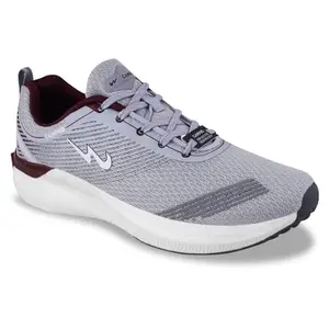 Campus Men's Decker L.Gry/MHRN Running Shoes - 9UK/India 1 Pair Grey/Maroon