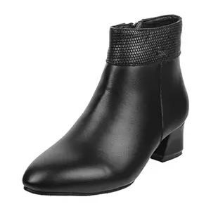 Mochi Women's Black Faux Leather Heeled Fashion Chelsea Ankle Boots UK/3 EU/36 (31-82)