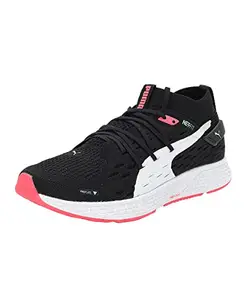 Puma Women's Speed 500 WN's Black-Pink Alert White Running Shoe-5 Kids UK (19225406)