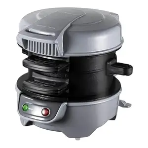 Kruvad Breakfast Electric Burger Maker Customize Ingredients, Perfect for Mini Burger, White Elephant Color Kitchen Appliances Breakfast Sandwiches, Burger At Home Instead [ 18x17x14 CM ]