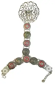 Exquisite Craftsmanship: German Oxidized Meenakari Haath Phool