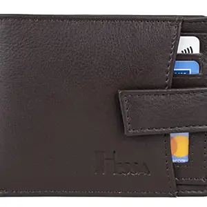 Hessa Leather Wallet for Men | RFID Protected | Genuine Leather Wallet with ATM Card Holder (Brown)