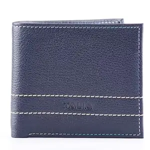 TALIA - Pompei Large Slimfold-Our Leather Large Slimfold Wallet, a Stylish and Functional Accessory Designed to Keep Your Essentials Organized with a Touch of Timeless Elegance. (Navy)