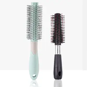 BlackLaoban Round Hair Brush For Blow Drying, Styling, Curling, Hair Brush Roller Volumising Hair Styling Brush Massaging Scalp Ball-Tipped Bristles Styling Tool I-SB3 (Pack Of 2)