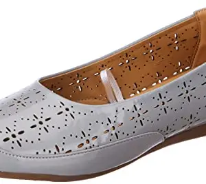 Amazon Brand - Symbol Womens Katniss Grey Ballet Flat_6 UK (SBB-2205-W01)
