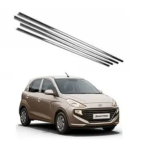 ROSHNEER Car Window Lower Garnish Stainless Steel Chrome Finish Exterior Compatible for Hyundai New SANTRO 2018 Set of 4 Pieces