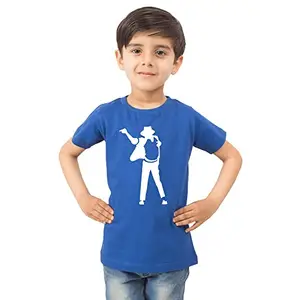 LIMIT Fashion Store Unisex-Child Printed Regular Fit T-Shirt (EBKD208_Royal Blue