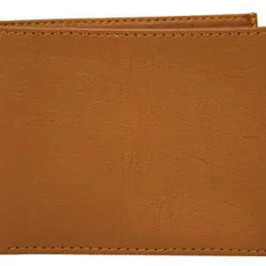 CLOUDWOOD Tan Card Slot Album Bi-Fold Leather Wallet for Men with 9 ATM Card Slots -WL02