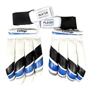 Raizex Cotton Rai Cricket Player Batting Gloves 'Men' Size (Multicolor Of Blue, Black, Gray)