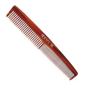 ROOTS Classic Comb | Dual Teeth For Styling & Detangling | Rounded Teeth prevent Hair damage | For Women with Straight, Long, silky, Wavy Hair | Wet & Dry use | Length - 6.4 Inch | Model No - 9A