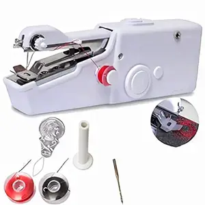 Cutepiece Electric Handy Stitch Sewing Handheld Cordless Portable Sewing Machine for Emergency stitching & Home Tailoring, Hand Machine | Mini Silai | White Hand Machine | Silai Machine