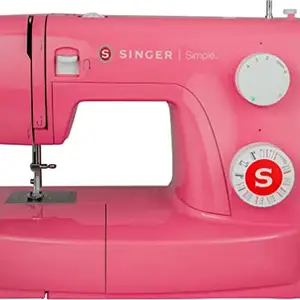 Singer Simple 3223 Automatic Zig-Zag Electric Sewing Machine with 23 Built-in Stitches (Pink)