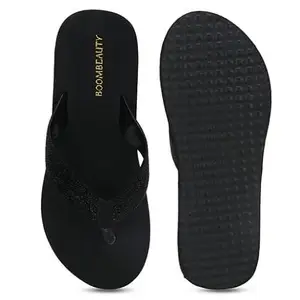 Slippers for Women's Home Slippers Flip Flop Indoor Outdoor Flip Cute Foot Wear Daily Use - BZ-z -alfa-mota dana/pata bhalu copper-6