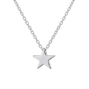 Pinapes Silver Star Pendant Necklace – Minimalist Shine on a Dainty Cable Chain