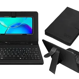 ACM Keyboard Case Compatible with Vivo Y27 Mobile Flip Cover Stand Direct Plug & Play Device for Study & Gaming Black