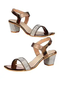 WalkTrendy Womens Synthetic Copper Sandals With Heels - 2 UK (Wtwhs636_Copper_35)