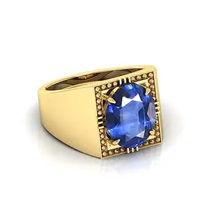 7.25 Ratti Blue Sapphire Original Stone Adjustable Ring For Men And Women With Lab Certified A-05