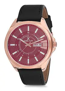 Daniel Klein Leather Analog Black Dial Men's Watch-Dk12172-4