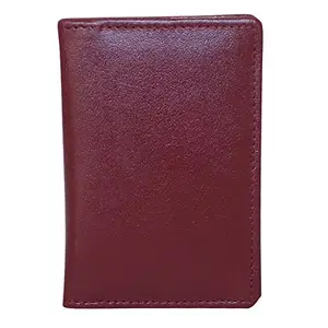STYLE SHOES Leather Maroon Card Wallet, Visiting, Credit Card Holder, Pan Card/ID Card Holder Women