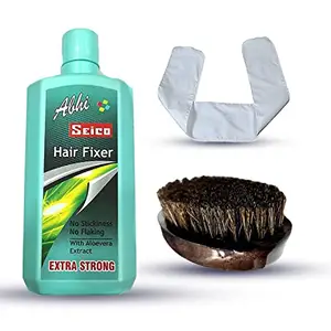 Foreign Holics Abhi Seico Beard Hair Fixer with Alovera Extract with Beard Brush - Thatha for Men (500 ML)