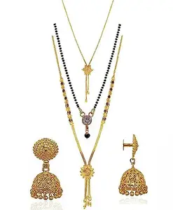 COLOUR OUR DREAMS Attractive Gold Plated Mangalsutra Combo for Women (new combo no 11)
