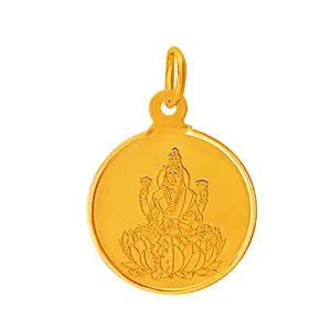 Muthoot PAPPACHAN Swarnavarsham BIS Hallmarked 22KT Round Laxmi Pendant 10 Gram