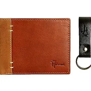 Hawai Leather Men's Wallet with Key Chain (LWFMP243_Brown)