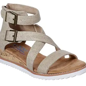 Skechers womens DESERT KISS - GOLDEN TRAIL Natural SANDAL -3 UK (6 US) (32871)