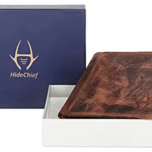 HideChief Tan Premium Genuine Leather Wallet(HCRW338_B)