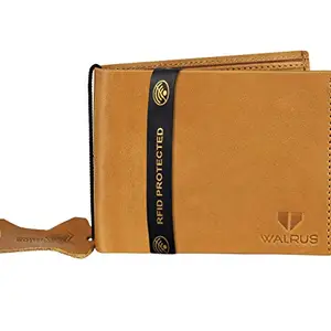 Walrus Imperial III Beige Nature Friendly Vegan Leather Men Wallet with RFID Protection