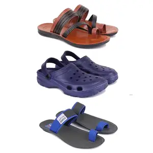 DRACKFOOT Men's Sandals | Lightweight Wear| Stylish & Easy to Wear For Men's GRT-SAN-(3-COMBO)-3151-3121-3134-8