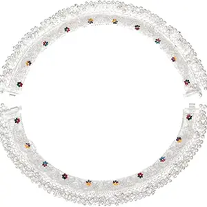 WomenSky BEAUTIFUL SILVER PLATED ANKLET FOR GIRLS
