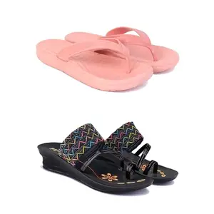 Women's Comfortable Sandal,Casual Lightweight Sandal for Everyday Wear | (COMBO-2)-1979-1952-5-EURO-36