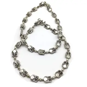 Digital Dress Room Digital Dress Traditional Authentic Fashionable Attractive Indian Style Alloy Metal Fancy Oxidised German Silver Plated Anklet Payal/Pazeb Comes Pair For Women and Girls Gift Jewellery (Pack of 2)