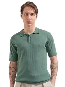 Highlander Men's Polo Tshirt | Flat Knit | Regular Fit | Polo T-Shirt for Man