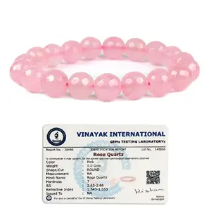 Reiki Crystal Products Natural Certified Rose Quartz Bracelet Faceted Beads 10 mm Crystal Stone Bracelet