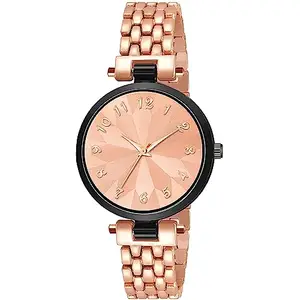 Talgo Alluring Analogue Rose Gold Dial and Rose Gold Metal Strap Graceful Stylish Wrist Watch for Girl and Women Pack of 1-NK321BLKRGMETAL